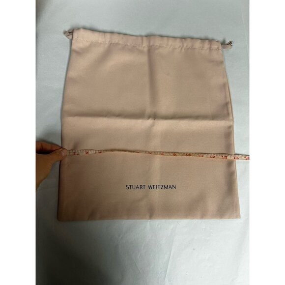 STUART WEITZMAN Pink Drawstring Shoe Dust Storage Travel Bag - 14" x 15.5" New - Picture 4 of 6